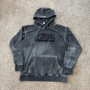 Snap-On 100 Year Hoodie Mens XL Black Tools Racing Mechanic Pullover Sweatshirt